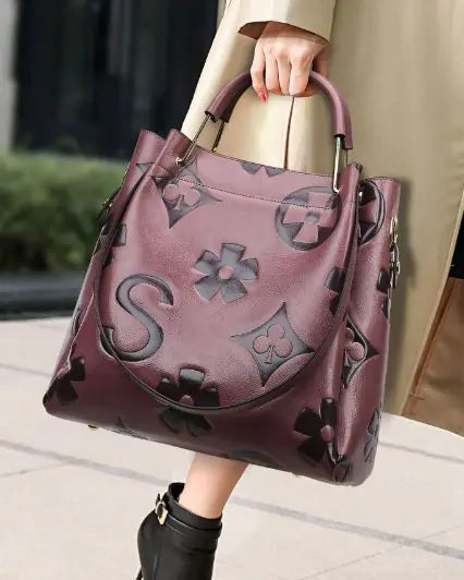 Embossed Women's Bucket Bag