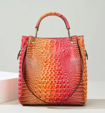 Embossed Women's Bucket Bag