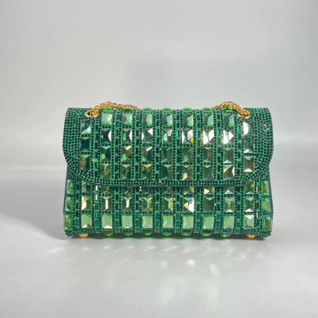 Rhinestone Chain Clutch Bag