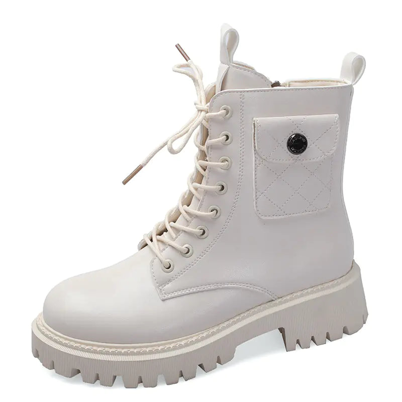 Thick-Soled Breathable Women's Motorcycle Martin Boots