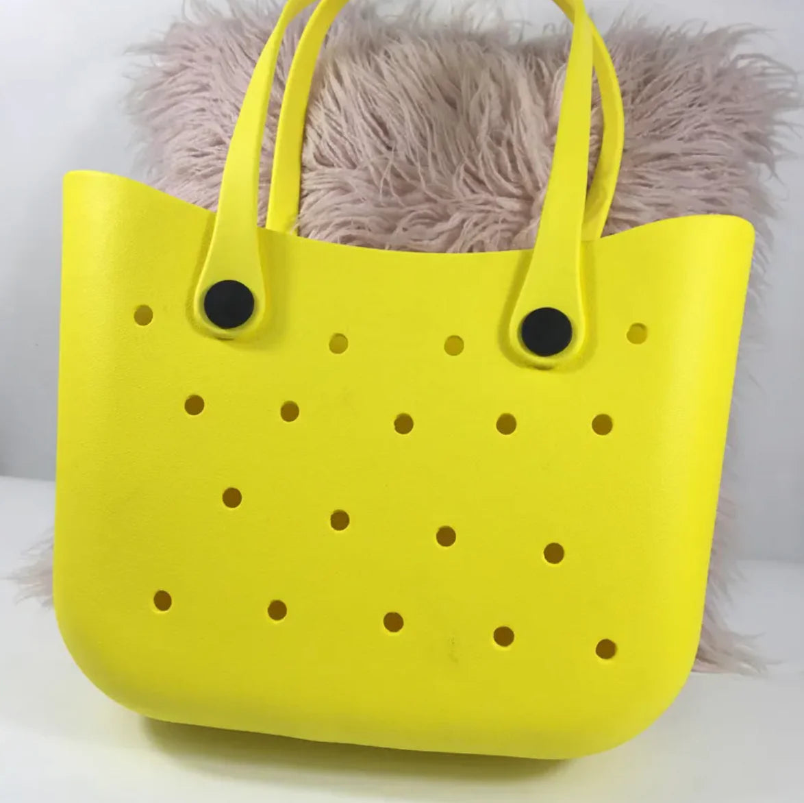 Candy Color PU Shopping Handbag