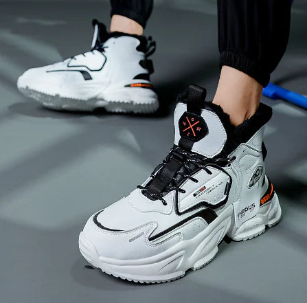 Men's High-Top Sneakers - Hip Hop Casual Style