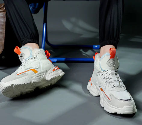 Men's High-Top Sneakers - Hip Hop Casual Style