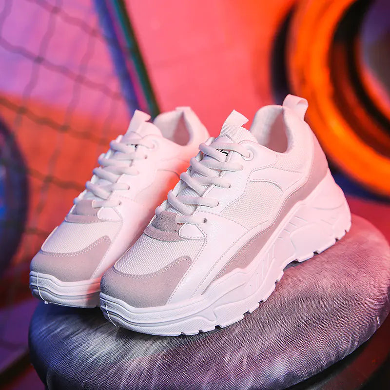 Korean Style Women's Casual Dad Sneakers for Spring/Summer