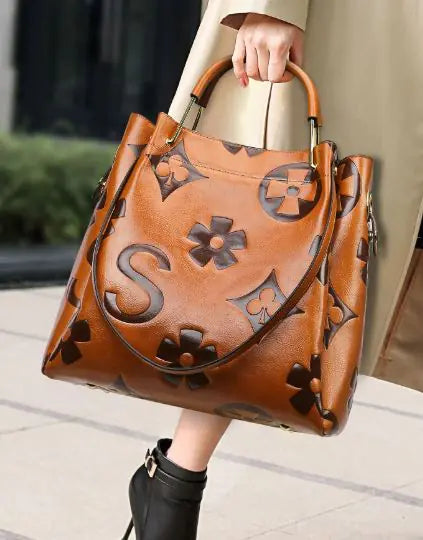 Embossed Women's Bucket Bag