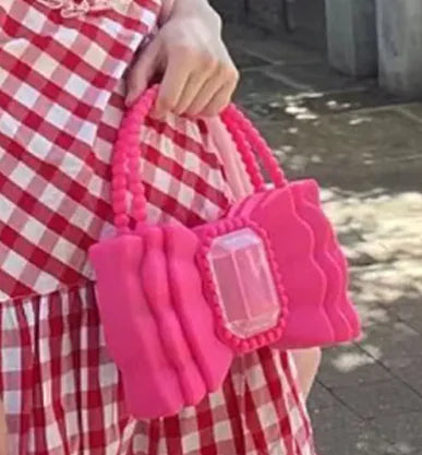 Bow Accent Jelly Tote Bag