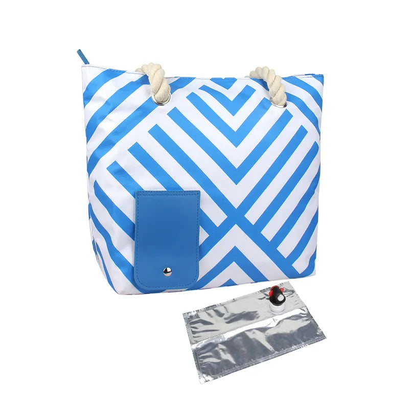 Insulated Portable Picnic Bag With Hidden Compartment