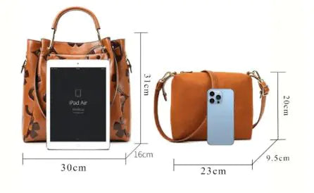 Embossed Women's Bucket Bag