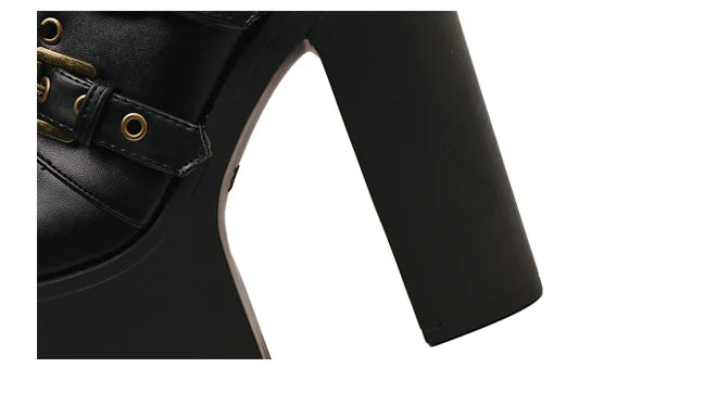 High Heel Ankle Boots with Studs for Women