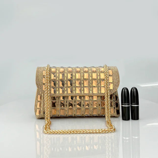 Rhinestone Chain Clutch Bag