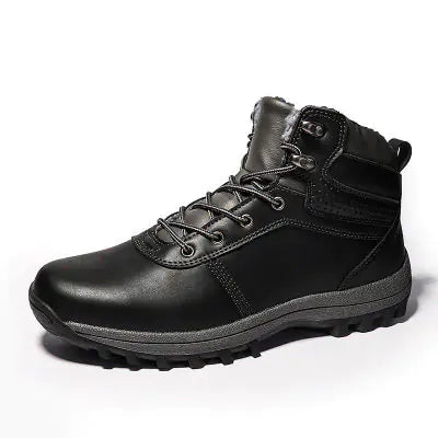 Men's High Top Shoes with Cashmere Lining