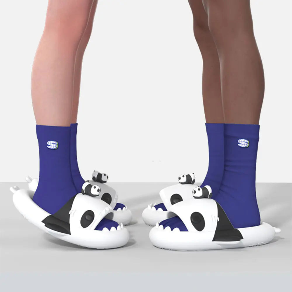 Thick Soled Non-Slip Slippers for Cat and Shark Lovers