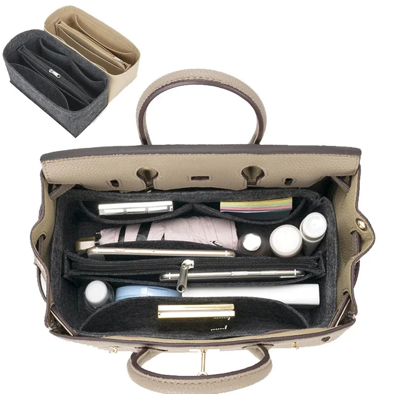 Felt Liner Organizer Insert for Birkin Bags