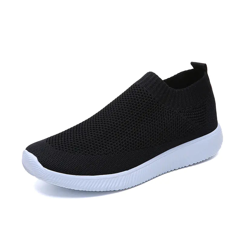 Fashionable Knitted White Sneakers for Women