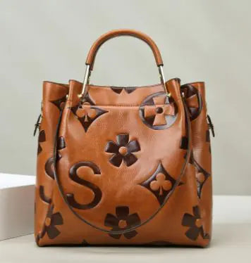 Embossed Women's Bucket Bag