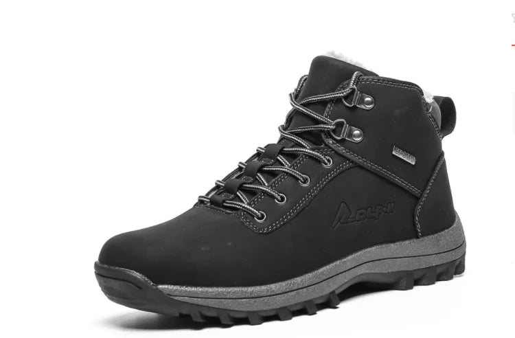 Men's High Top Shoes with Cashmere Lining